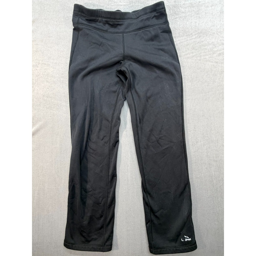 Vintage L.L. Bean Women Sweatpants Black Size Small Waist Zip Pocket